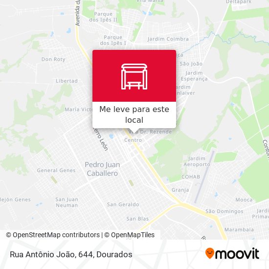 Rua Antônio João, 644 mapa