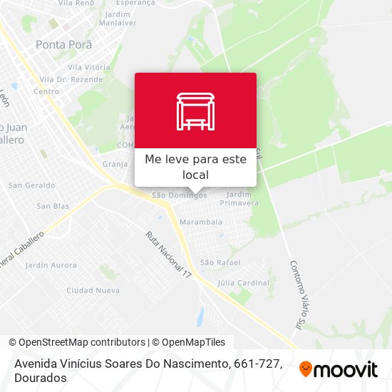 Avenida Vinícius Soares Do Nascimento, 661-727 mapa