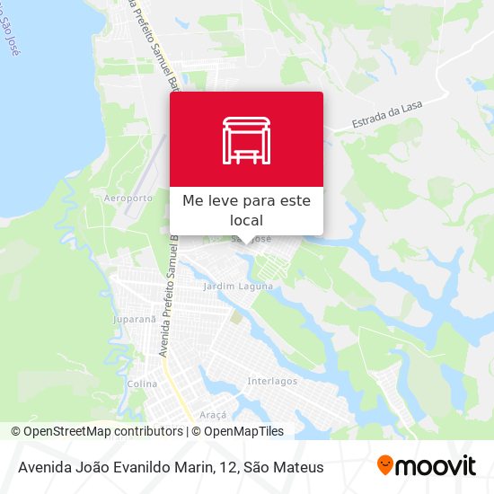 Avenida João Evanildo Marin, 12 mapa