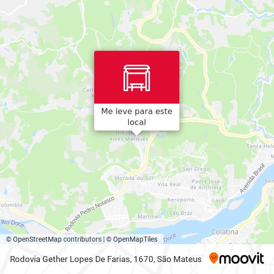 Rodovia Gether Lopes De Farias, 1670 mapa