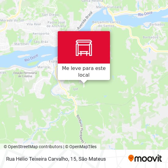 Rua Hélio Teixeira Carvalho, 15 mapa