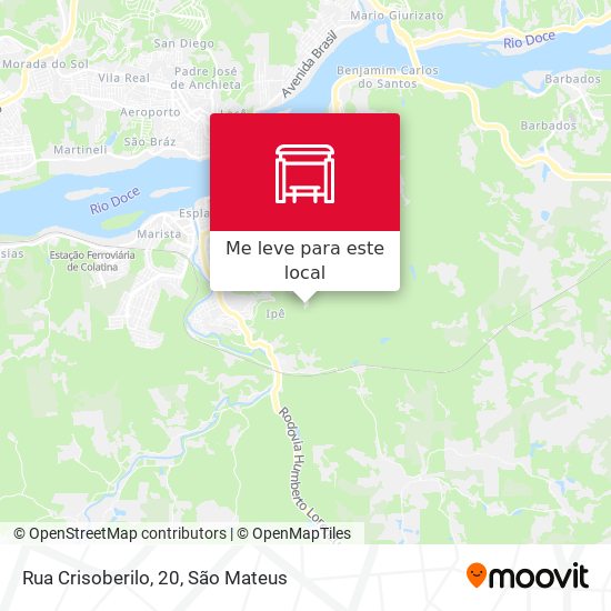 Rua Crisoberilo, 20 mapa