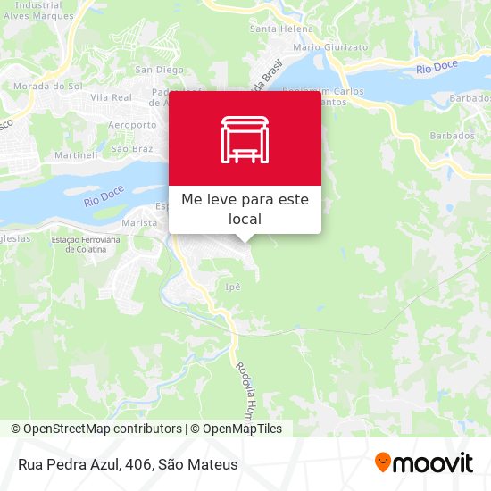 Rua Pedra Azul, 406 mapa