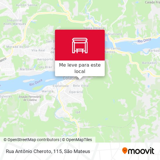 Rua Antônio Cheroto, 115 mapa