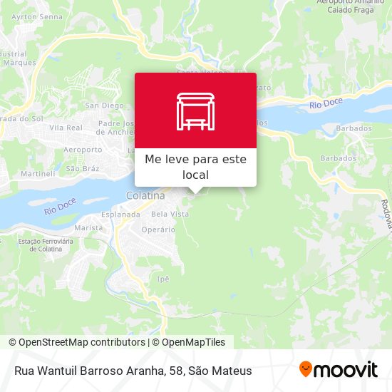 Rua Wantuil Barroso Aranha, 58 mapa