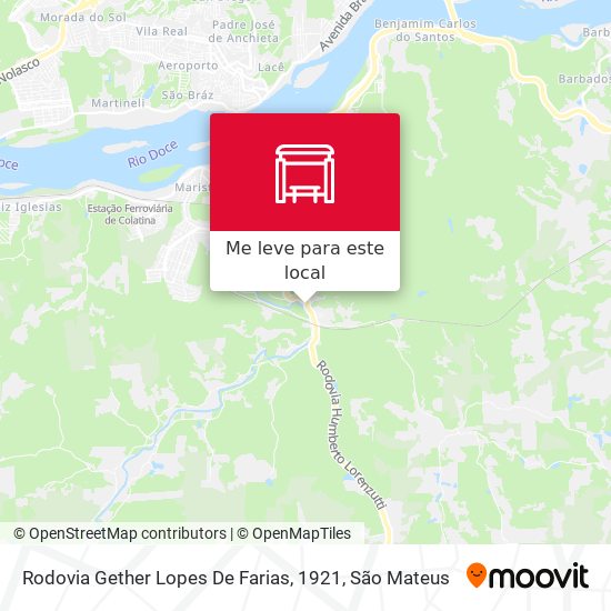 Rodovia Gether Lopes De Farias, 1921 mapa