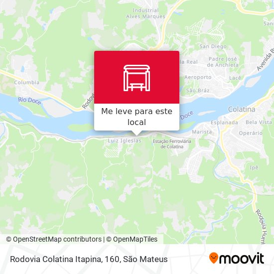 Rodovia Colatina Itapina, 160 mapa