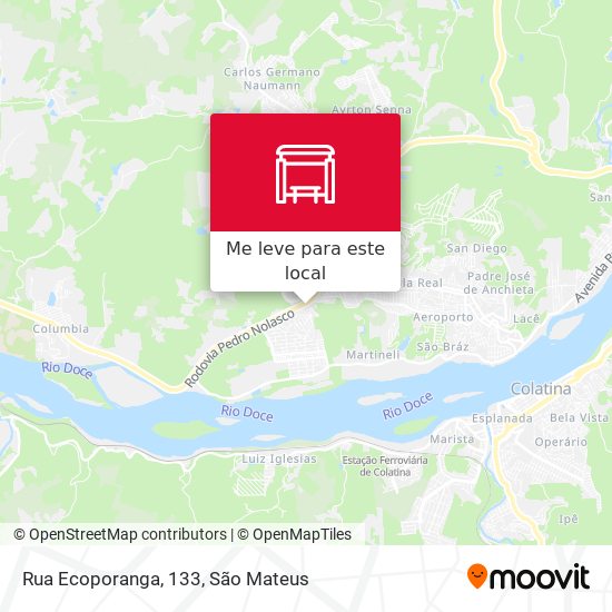 Rua Ecoporanga, 133 mapa