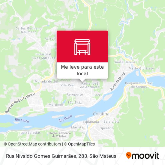 Rua Nivaldo Gomes Guimarães, 283 mapa
