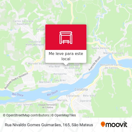 Rua Nivaldo Gomes Guimarães, 165 mapa