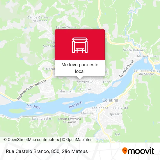 Rua Castelo Branco, 850 mapa