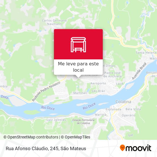 Rua Afonso Cláudio, 245 mapa