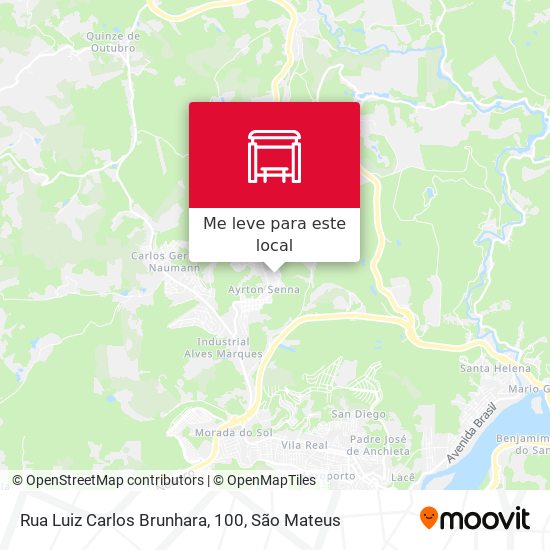 Rua Luiz Carlos Brunhara, 100 mapa