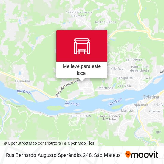 Rua Bernardo Augusto Sperândio, 248 mapa
