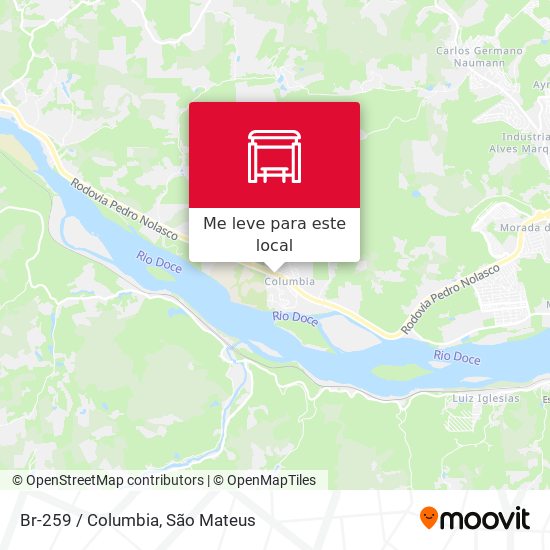 Br-259 / Columbia mapa