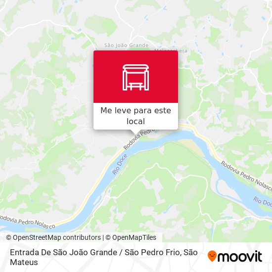 Entrada De São João Grande / São Pedro Frio mapa