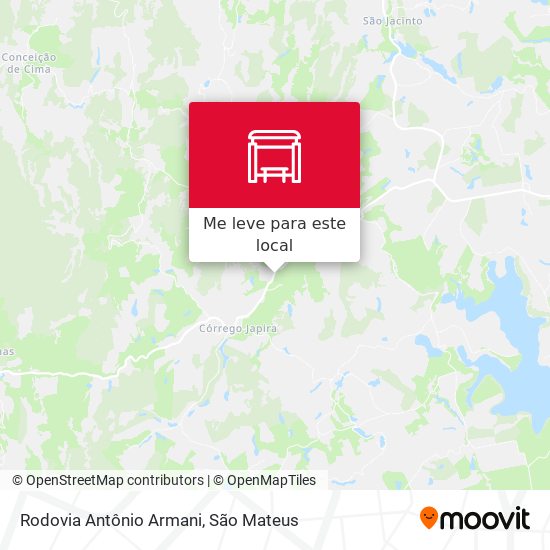 Rodovia Antônio Armani mapa