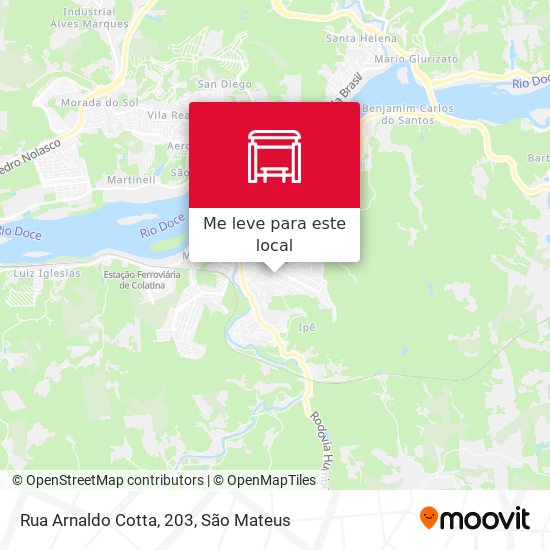 Rua Arnaldo Cotta, 203 mapa