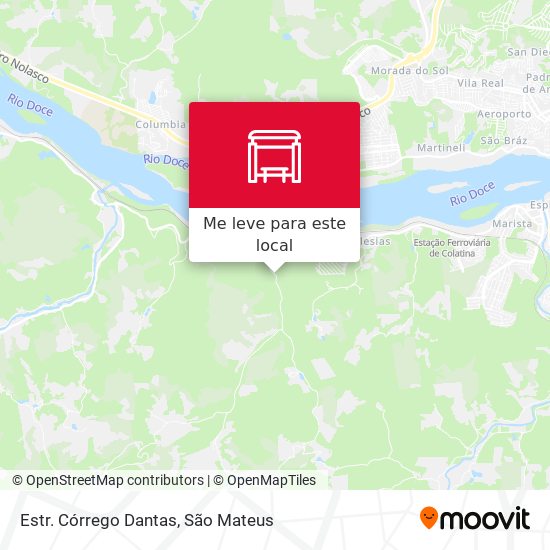 Estr. Córrego Dantas mapa
