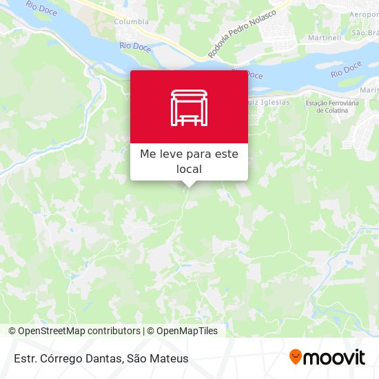 Estr. Córrego Dantas mapa