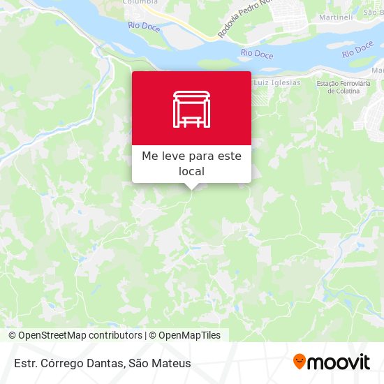 Estr. Córrego Dantas mapa