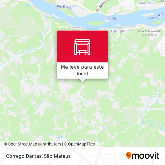 Córrego Dantas mapa