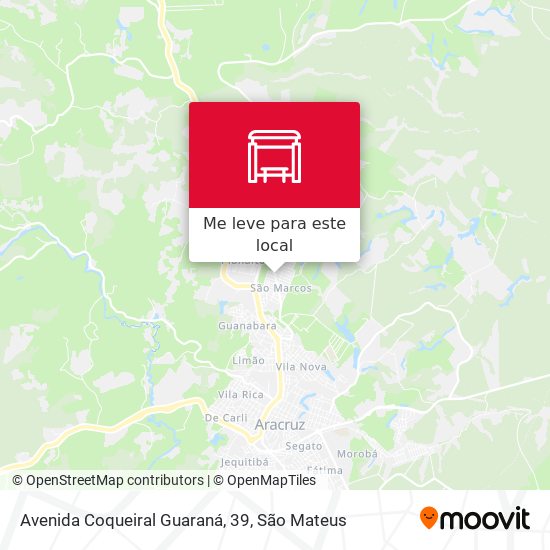 Avenida Coqueiral Guaraná, 39 mapa