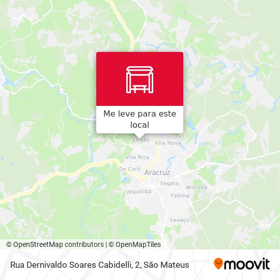 Rua Dernivaldo Soares Cabidelli, 2 mapa