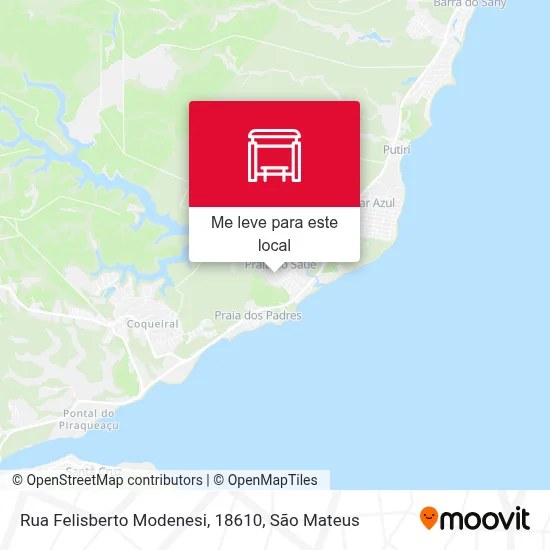 Rua Felisberto Modenesi, 18610 mapa