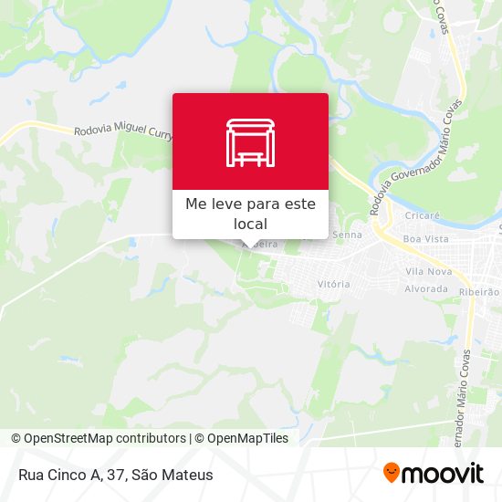 Rua Cinco A, 37 mapa