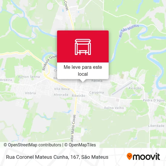 Rua Coronel Mateus Cunha, 167 mapa