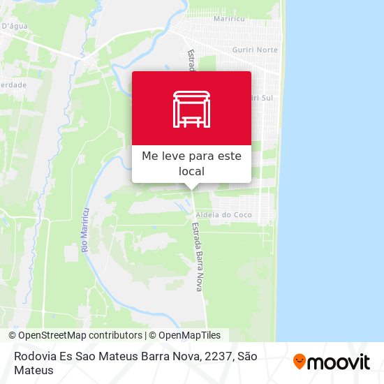 Rodovia Es Sao Mateus Barra Nova, 2237 mapa