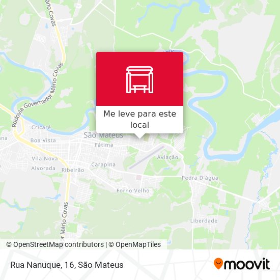 Rua Nanuque, 16 mapa