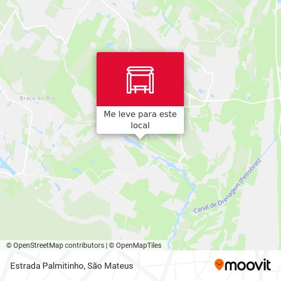 Estrada Palmitinho mapa