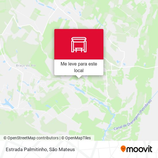 Estrada Palmitinho mapa