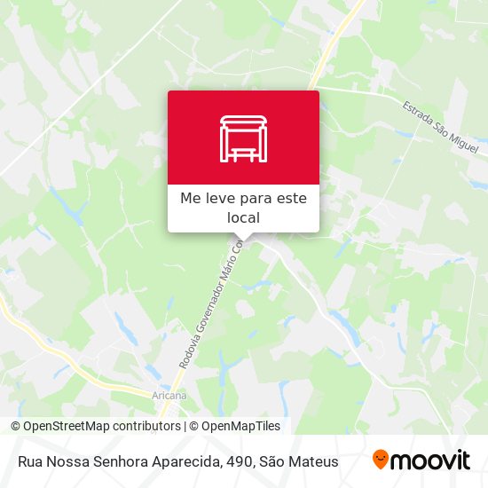 Rua Nossa Senhora Aparecida, 490 mapa
