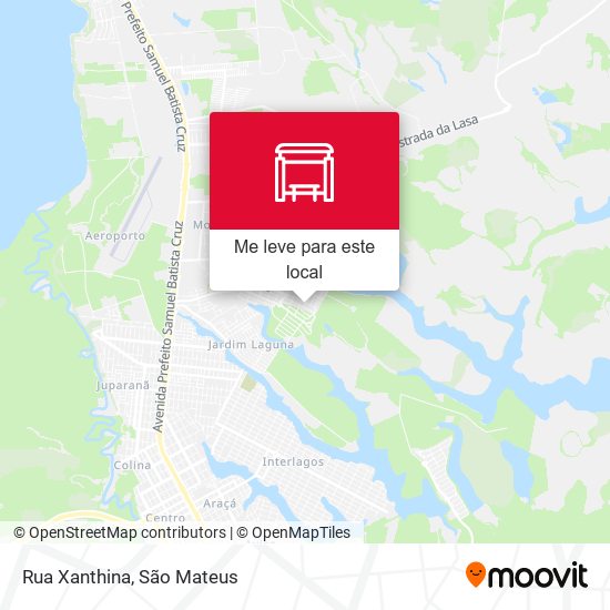 Rua Xanthina mapa
