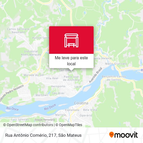 Rua Antônio Comério, 217 mapa