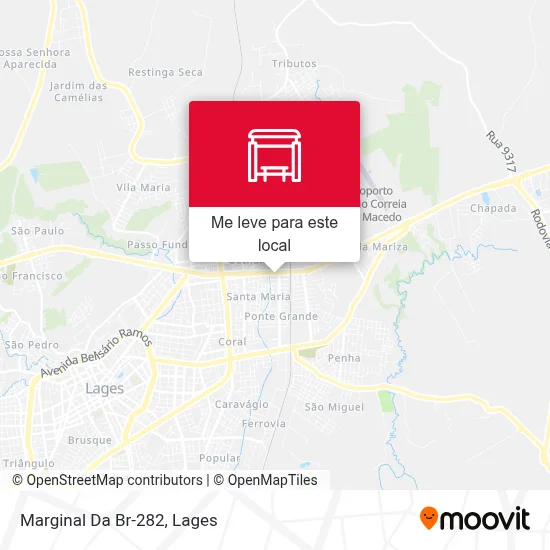 Marginal Da Br-282 mapa