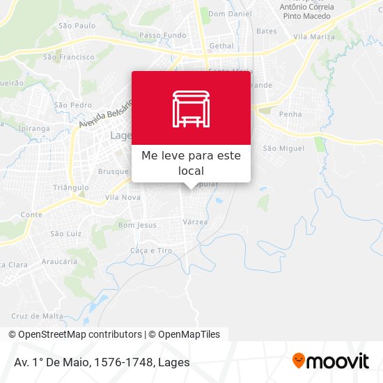 Av. 1° De Maio, 1576-1748 mapa