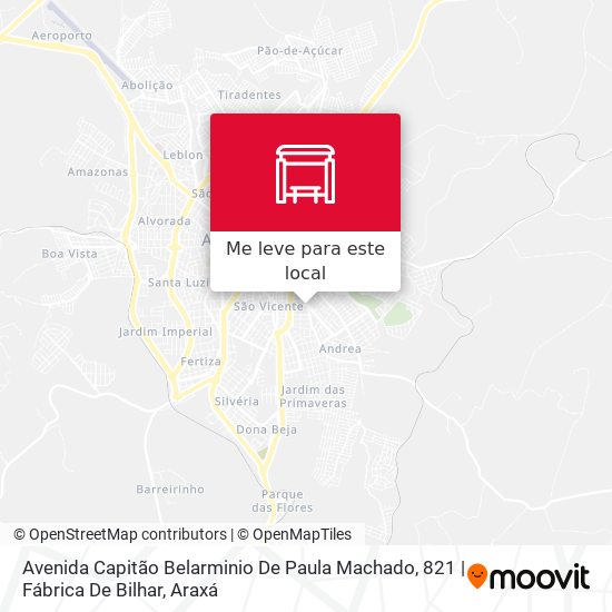 Avenida Capitão Belarminio De Paula Machado, 821 | Fábrica De Bilhar mapa