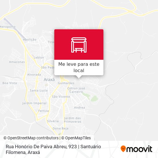 Rua Honório De Paiva Abreu, 923 | Santuário Filomena mapa