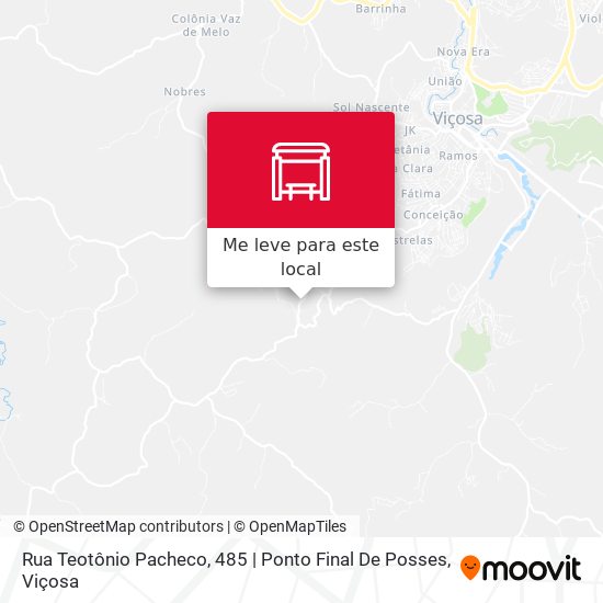 Rua Teotônio Pacheco, 485 | Ponto Final De Posses mapa