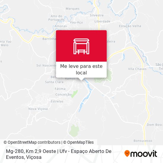 Mg-280, Km 2,9 Oeste | Ufv - Espaço Aberto De Eventos mapa