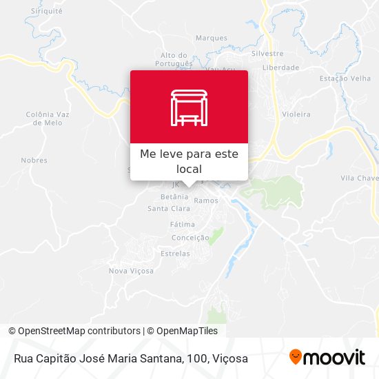 Rua Capitão José Maria Santana, 100 mapa