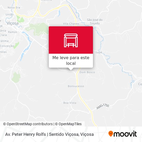Av. Peter Henry Rolfs | Sentido Viçosa mapa