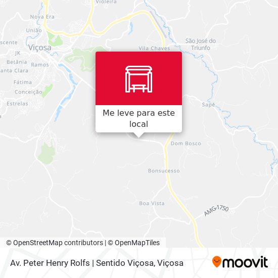 Av. Peter Henry Rolfs | Sentido Viçosa mapa