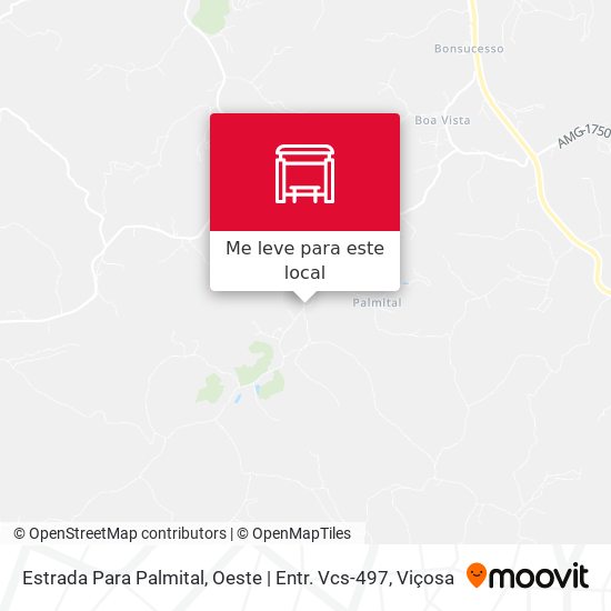 Estrada Para Palmital, Oeste | Entr. Vcs-497 mapa