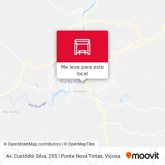 Av. Custódio Silva, 295 | Ponte Nova Tintas mapa