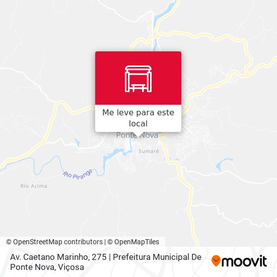 Av. Caetano Marinho, 275 | Prefeitura Municipal De Ponte Nova mapa